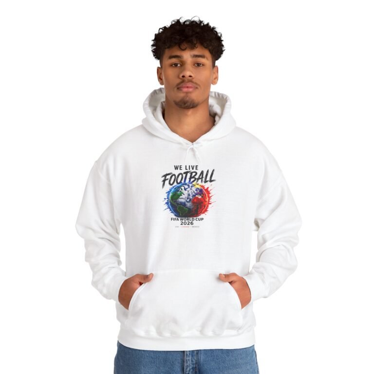 we live football unisex hoodie – world cup 2026 globe soccer graphic sweatshirt