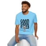 good vibes unisex t shirt — retro bold text graphic tee