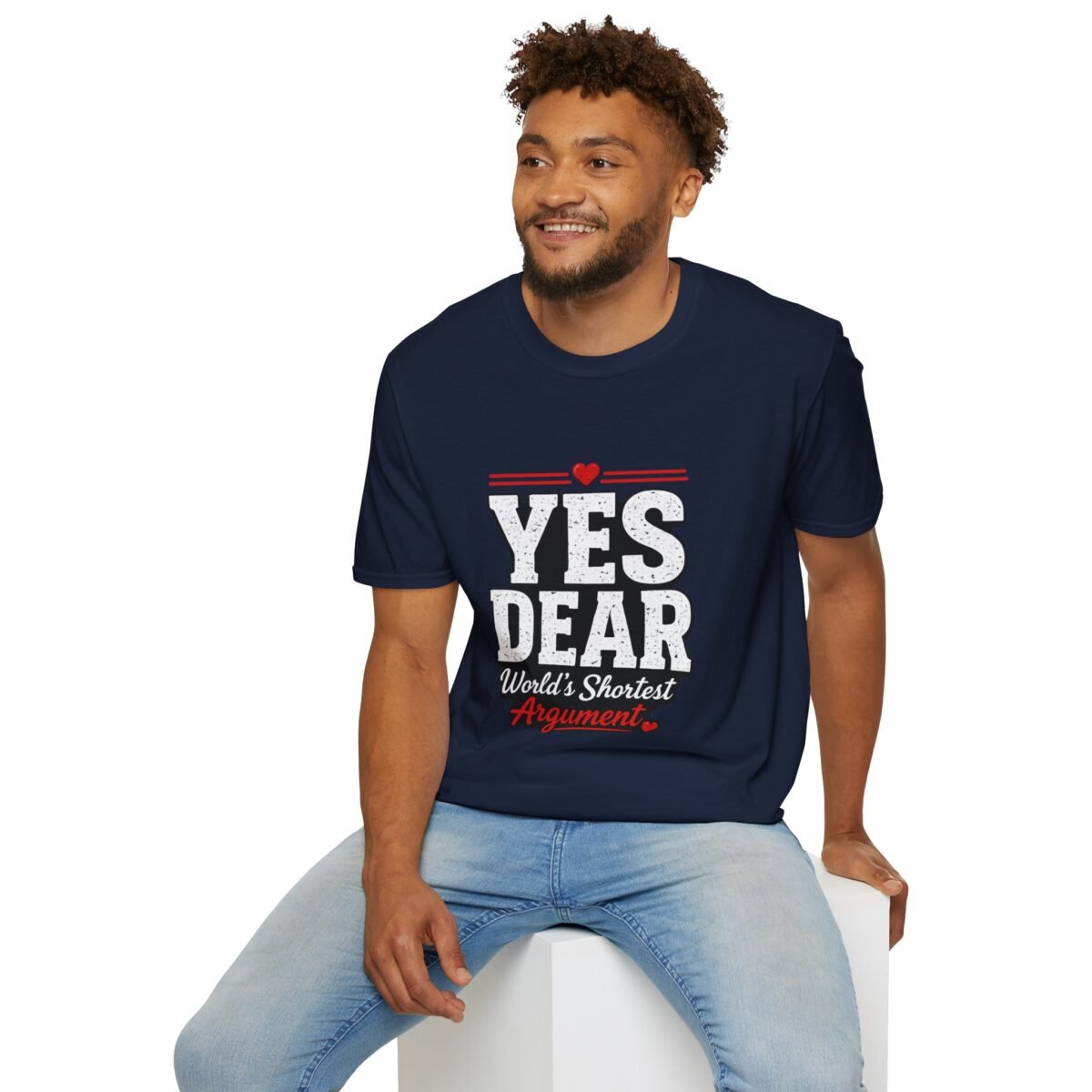 yes dear unisex t shirt — funny couples tee, “world’s shortest argument” graphic shirt