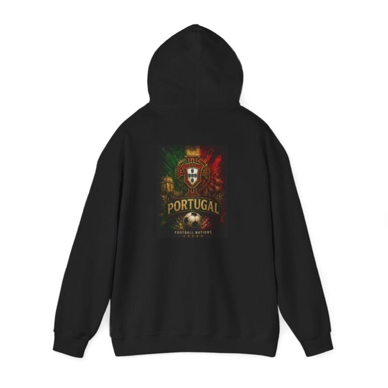 portugal soccer unisex hoodie portuguese football crest & lion design