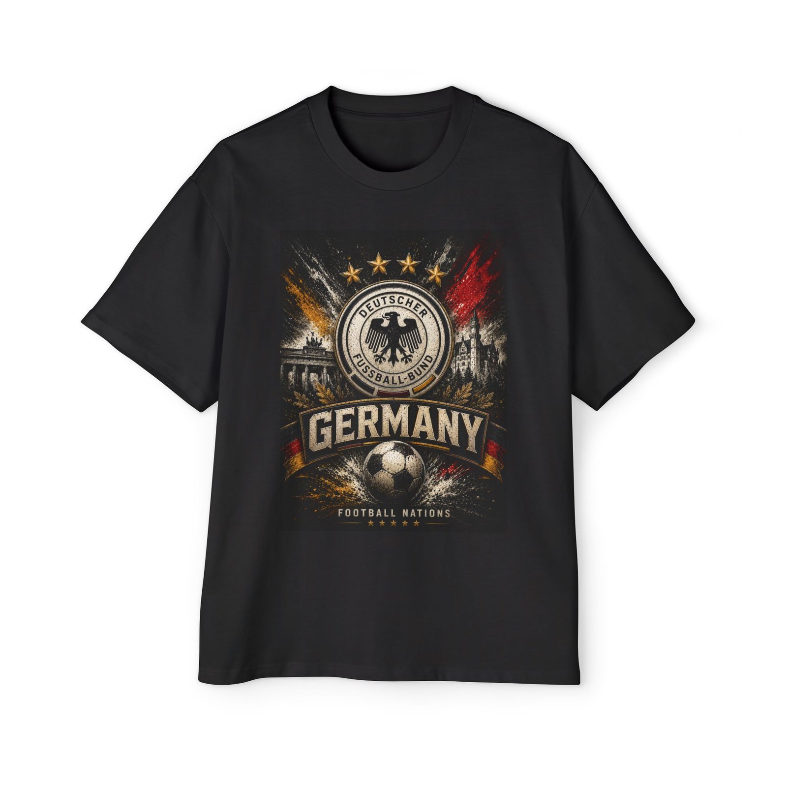 germany football tee – vintage soccer emblem men’s oversized t shirt