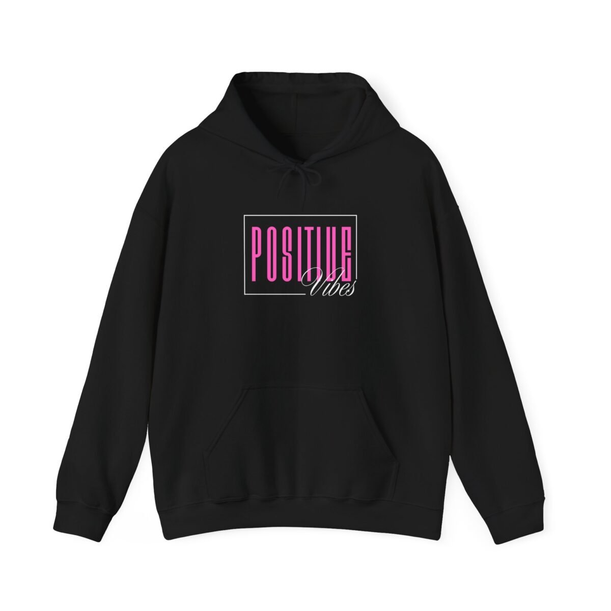 positive vibes unisex hoodie — retro pink graphic pullover