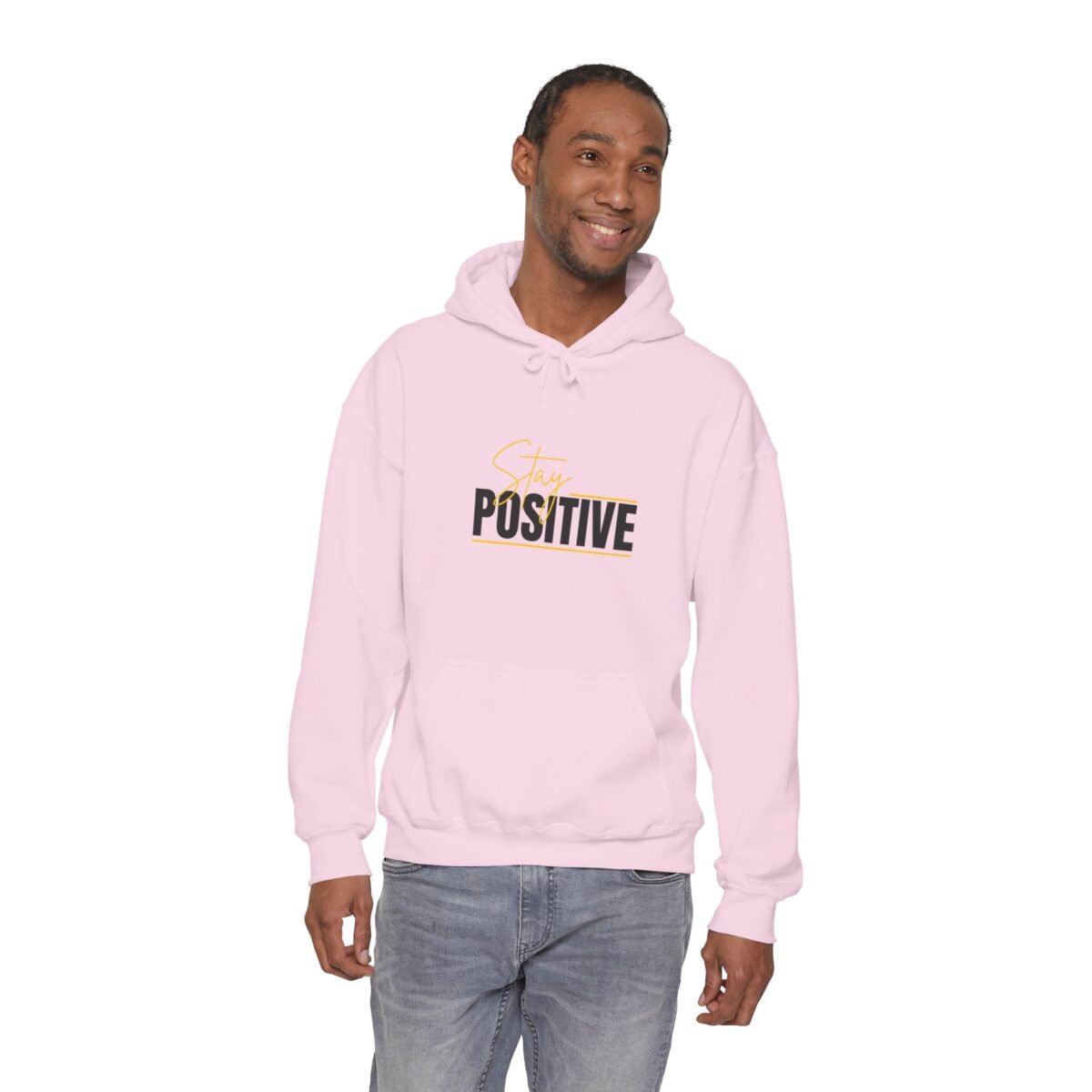 positive vibes unisex hoodie — stay positive graphic hooded sweatshirt