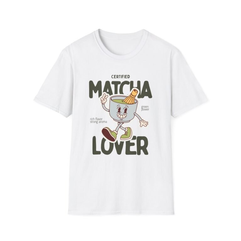 certified matcha lover unisex t shirt — cute matcha cup graphic for tea fans