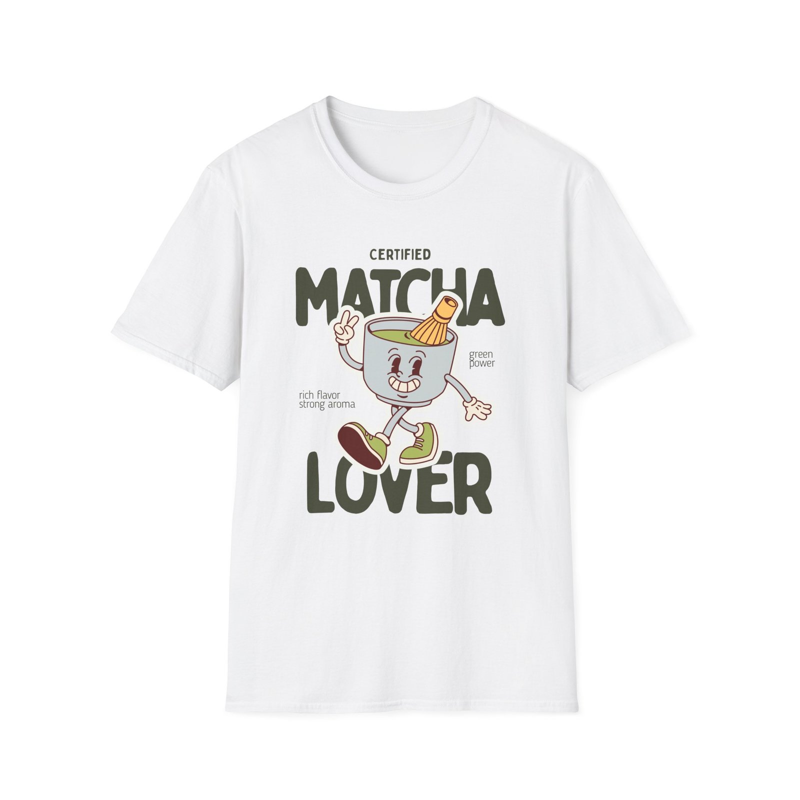 certified matcha lover unisex t shirt — cute matcha cup graphic for tea fans