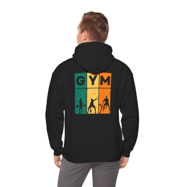 gym unisex hoodie retro fitness silhouette pullover