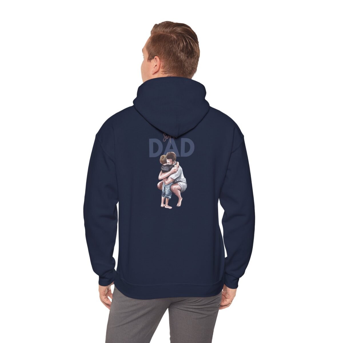 dad hug unisex hoodie — father & child heartwarming pullover