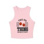 basketball "this is a good thing" women's racer crop tank top