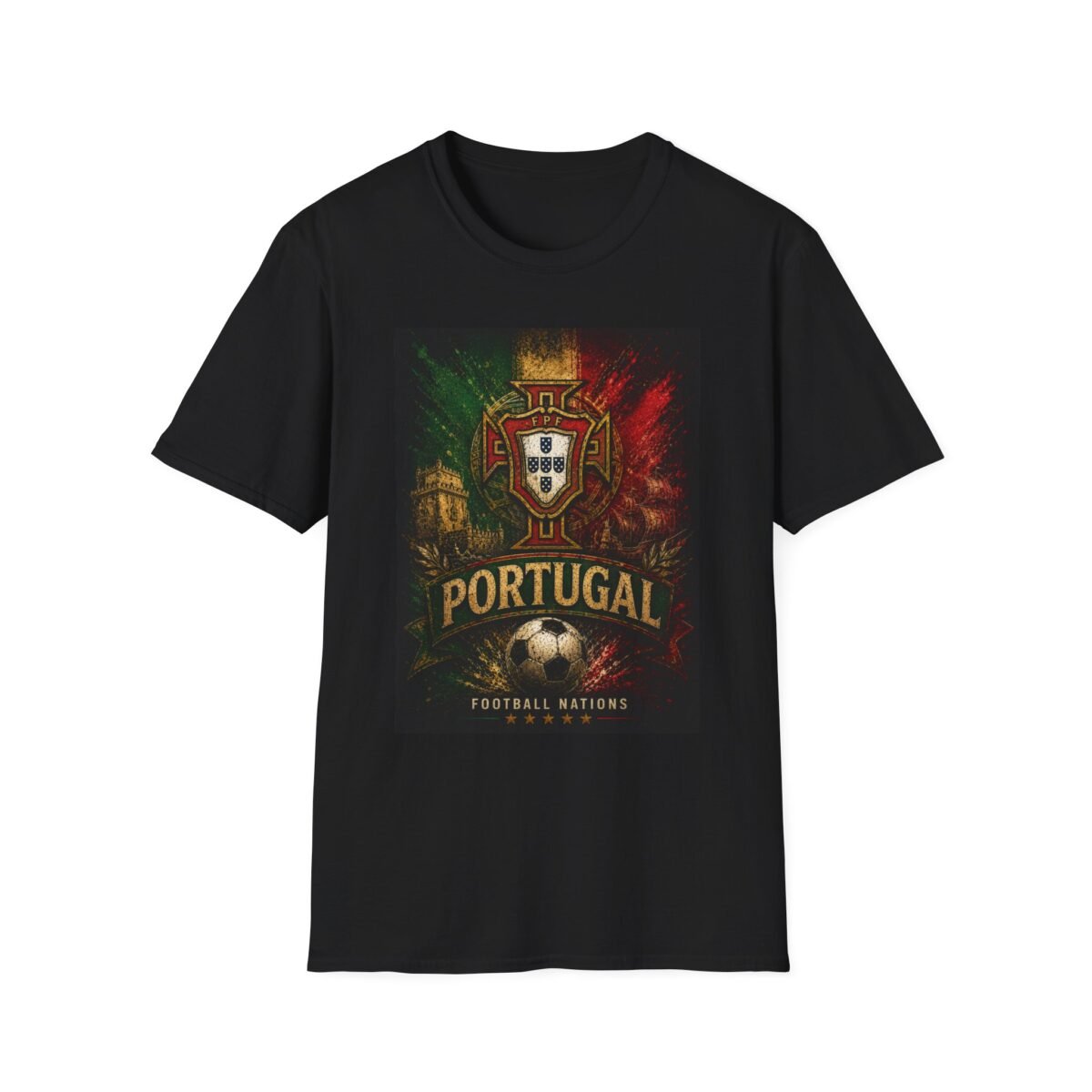 portugal crest unisex t shirt — vintage portuguese flag football supporter tee