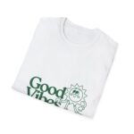 good vibes sun unisex t shirt — retro green positive graphic tee