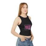 positive vibes racer womens crop tank top
