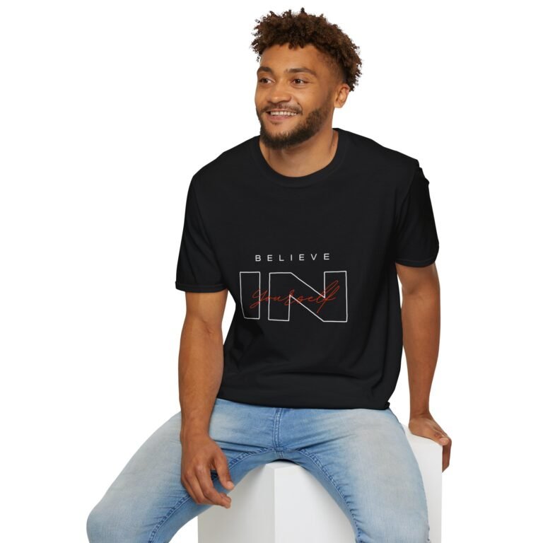 believe in yourself graphic unisex t shirt — inspirational motivational tee