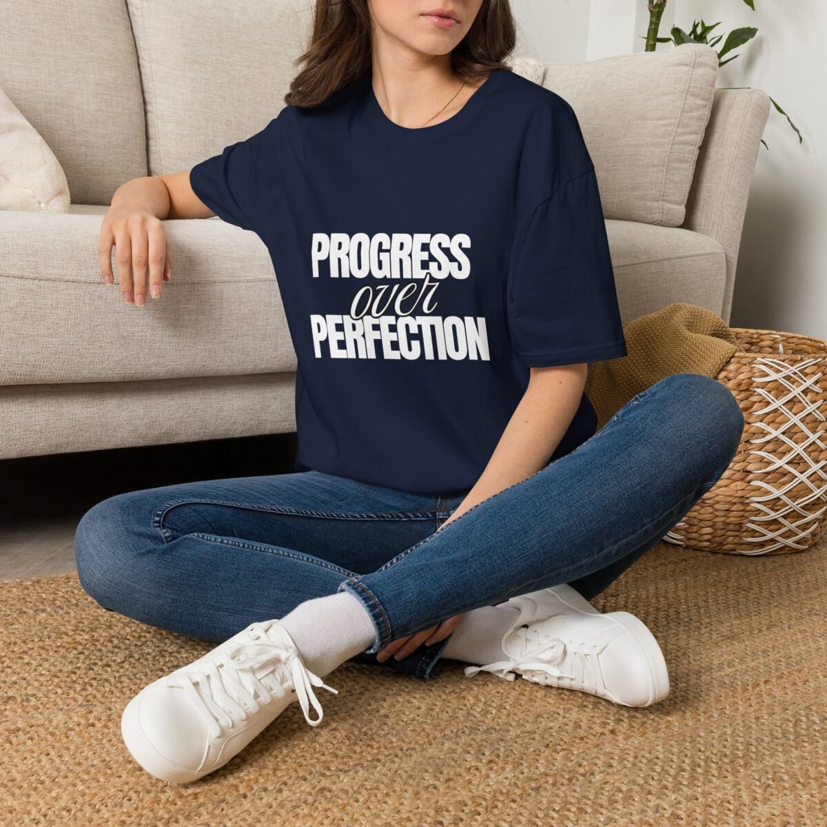 progress over perfection unisex t shirt — inspirational growth motivation tee