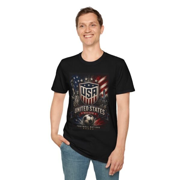 usa shield soccer unisex t shirt — united states football nation patriotic tee