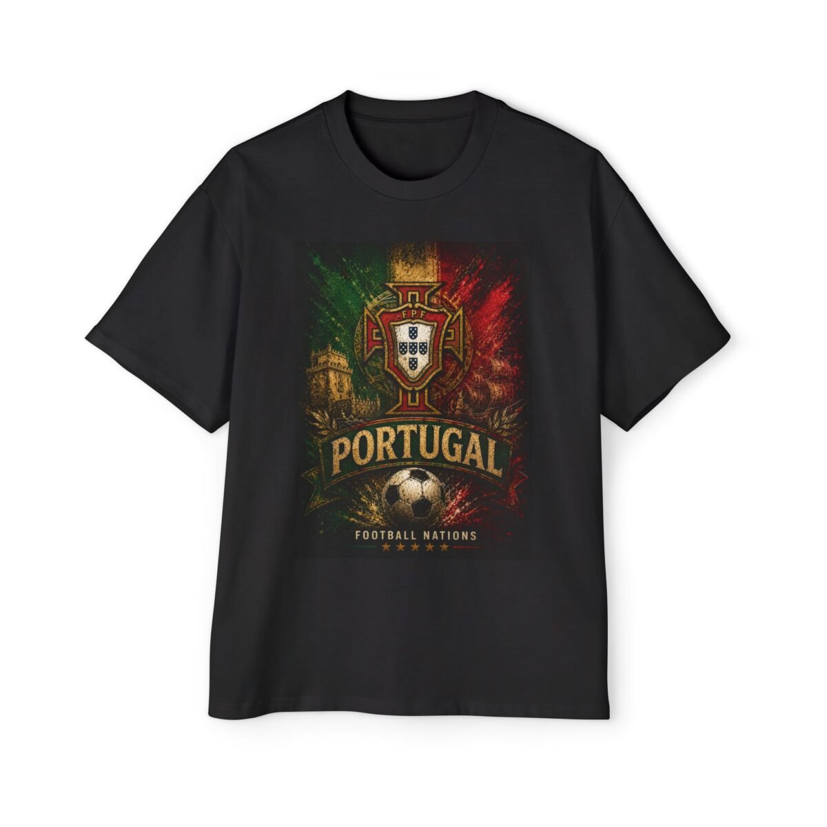 portugal football crest tee — men’s soccer jersey oversized t shirt