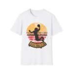 basketball sunset unisex t shirt — vintage silhouette dunk graphic