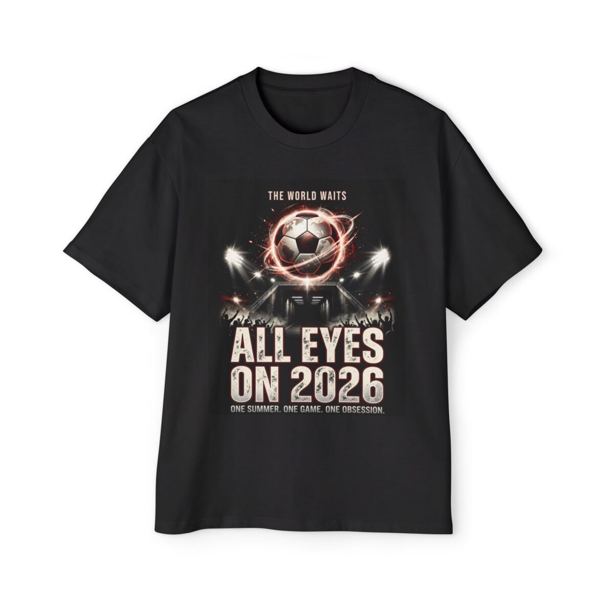 soccer world cup 2026 tee — "all eyes on 2026" men's graphic oversized t shirt