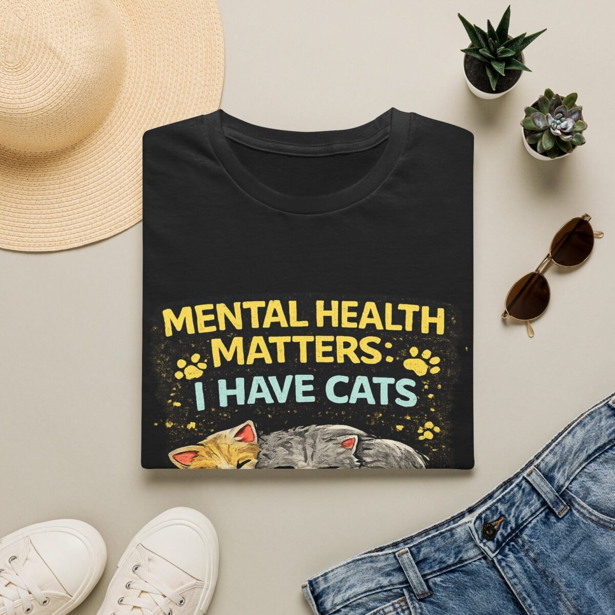 mental health matters: i have cats unisex t shirt