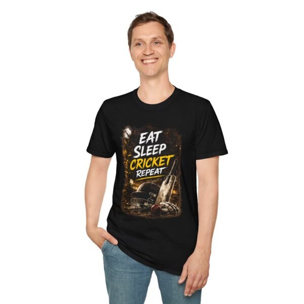eat sleep cricket repeat unisex t shirt — cricket lover graphic tee