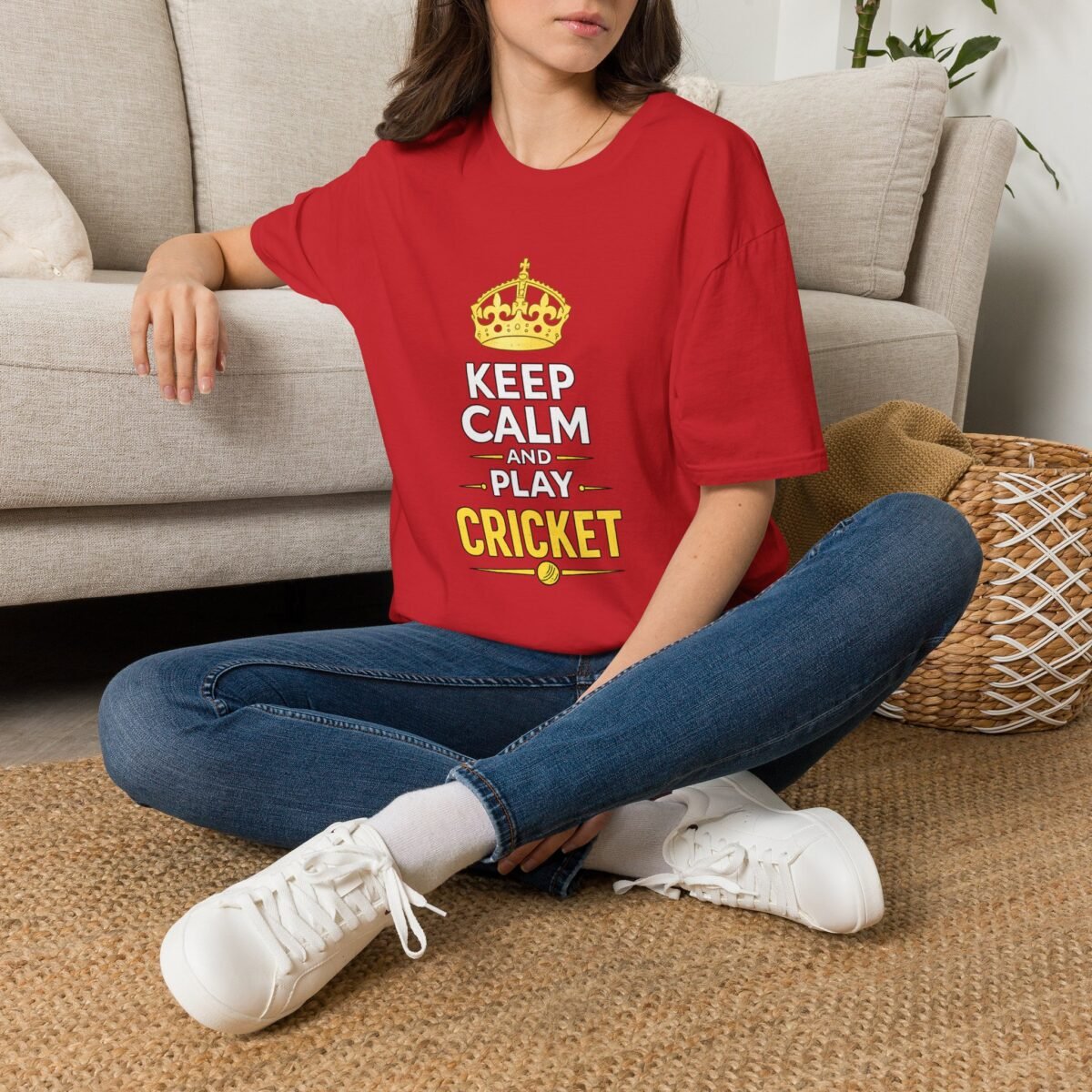 keep calm and play cricket unisex t shirt — cricket fan tee
