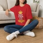 keep calm and play cricket unisex t shirt — cricket fan tee
