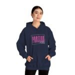 positive vibes unisex hoodie — retro pink graphic pullover