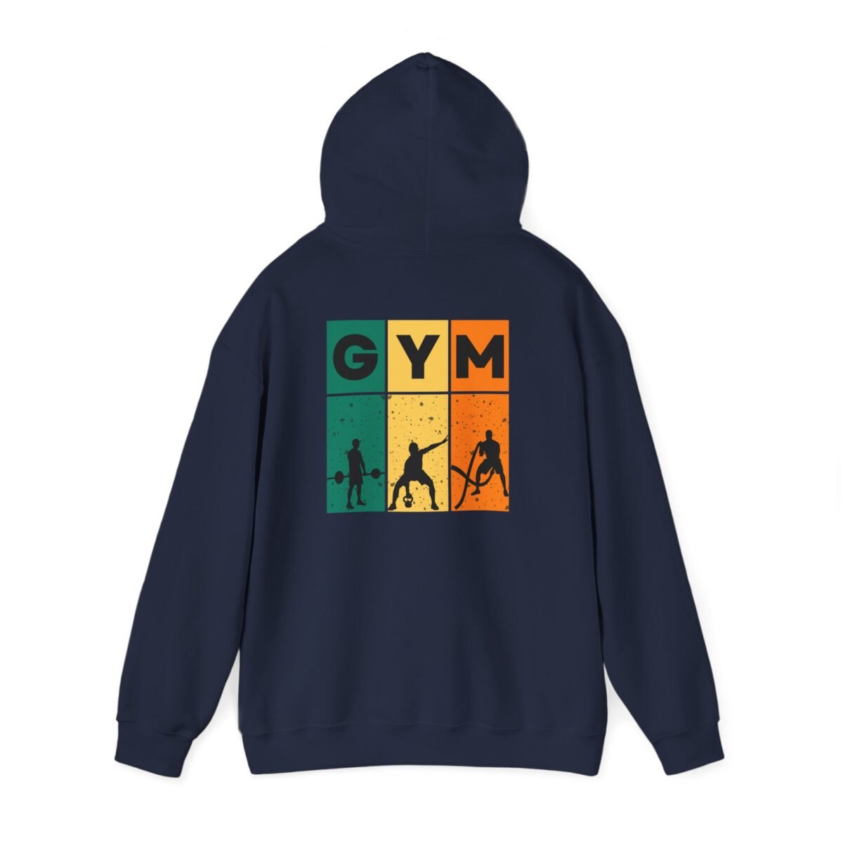 gym unisex hoodie retro fitness silhouette pullover