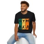 gym retro blocks unisex t‑shirt – vintage fitness workout tee