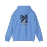 good vibes unisex hoodie — retro surfing graphic pullover