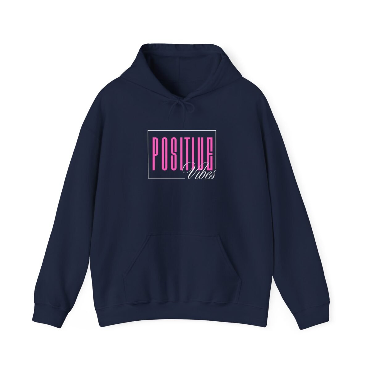 positive vibes unisex hoodie — retro pink graphic pullover