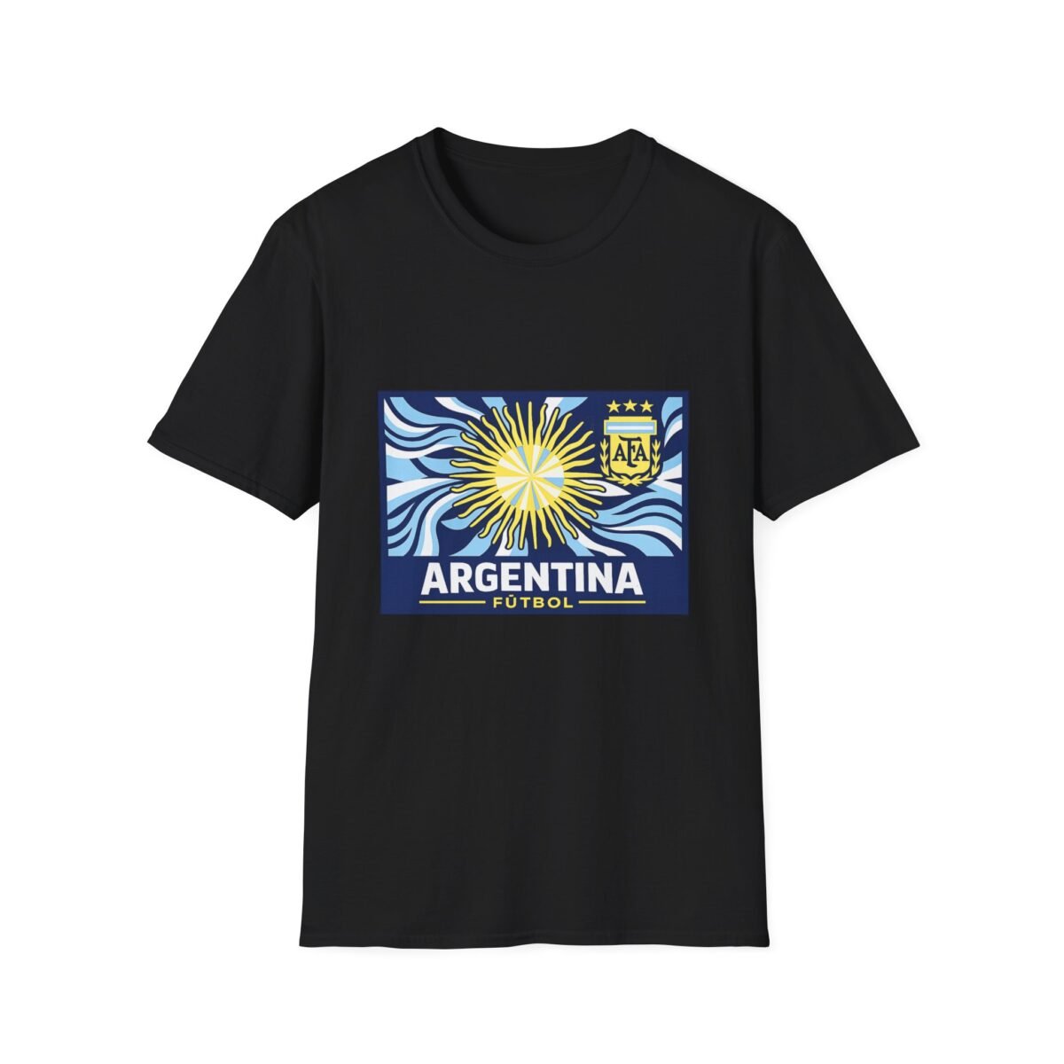 argentina futbol unisex t shirt — sun emblem soccer tee