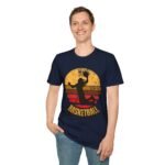 basketball sunset unisex t shirt — vintage silhouette dunk graphic