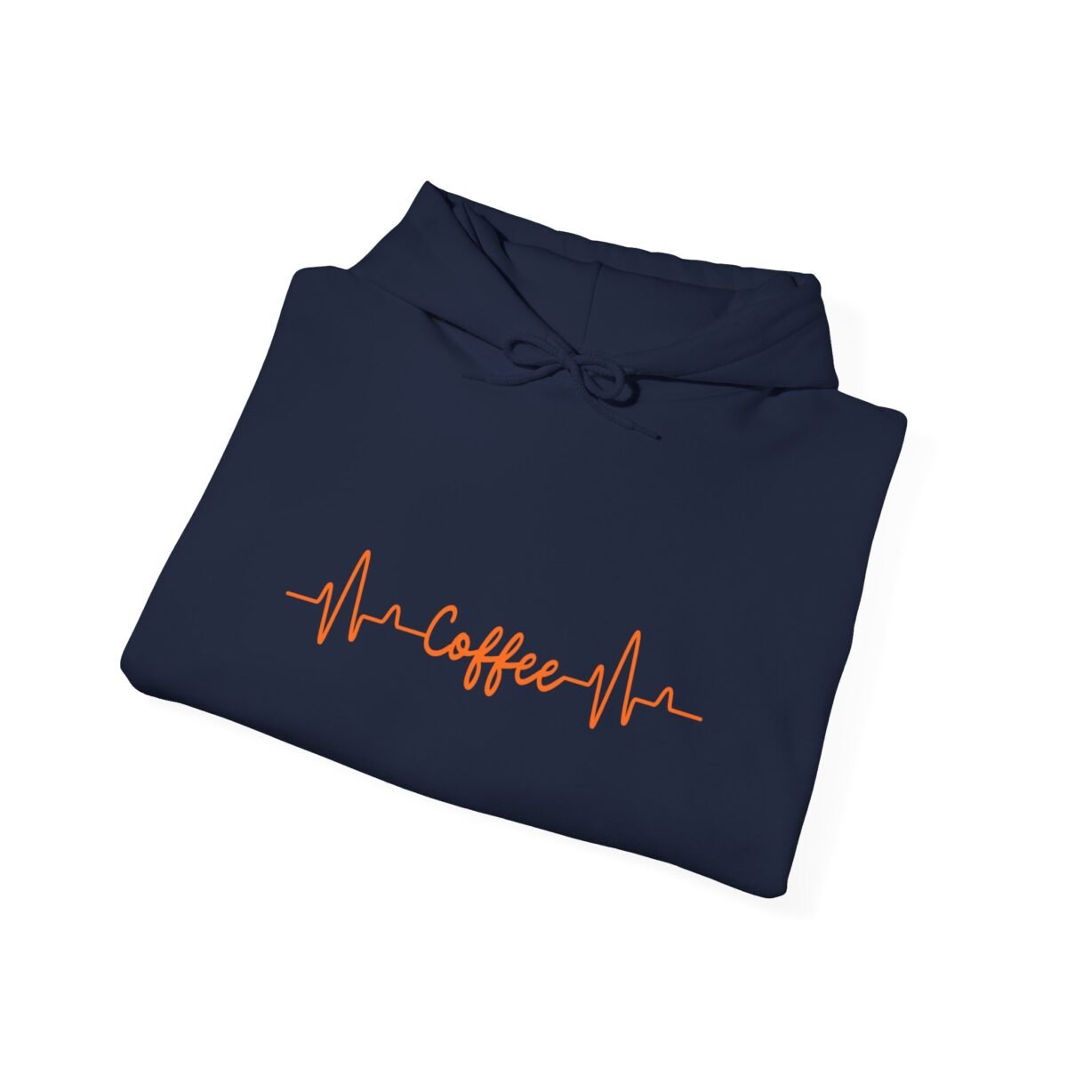 coffee heartbeat unisex hoodie — minimalist coffee ecg pullover