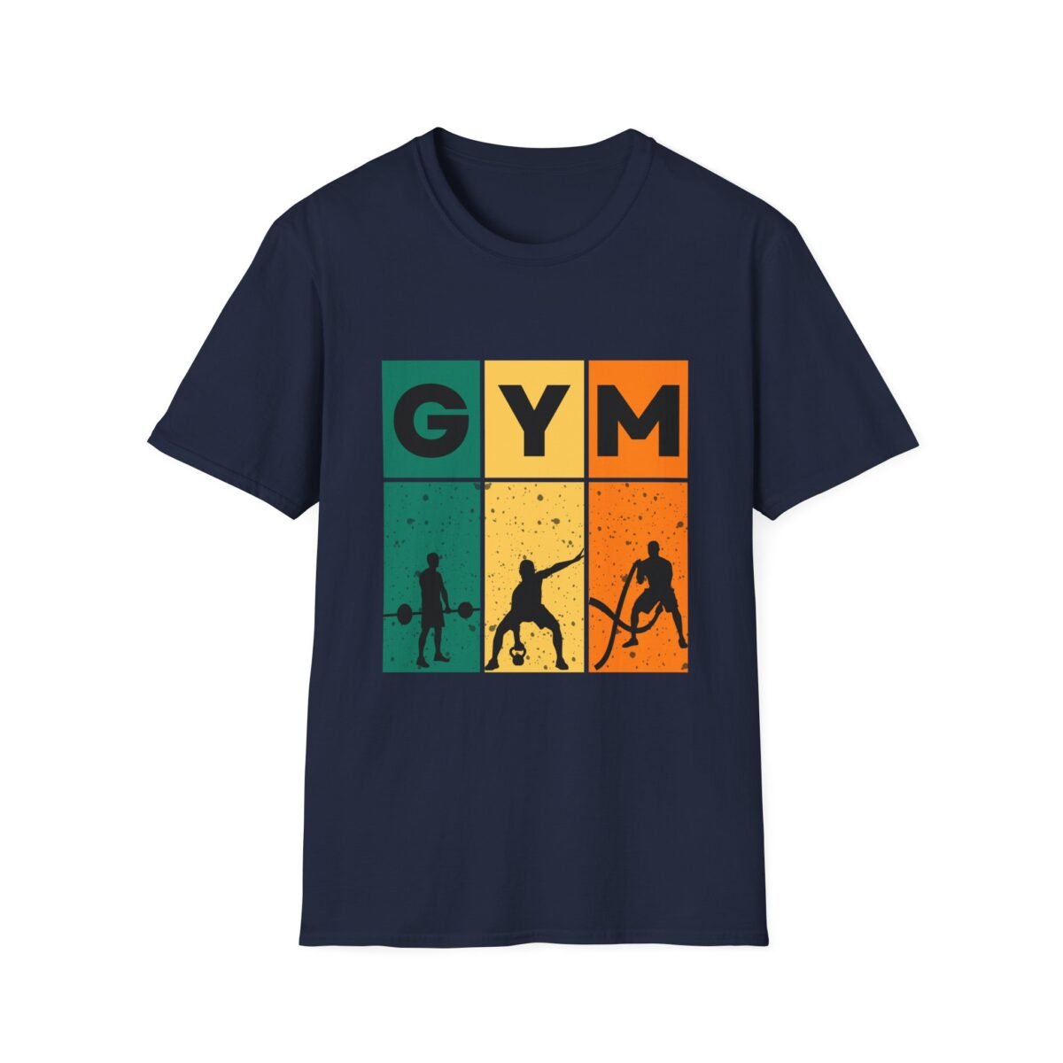gym retro blocks unisex t‑shirt – vintage fitness workout tee