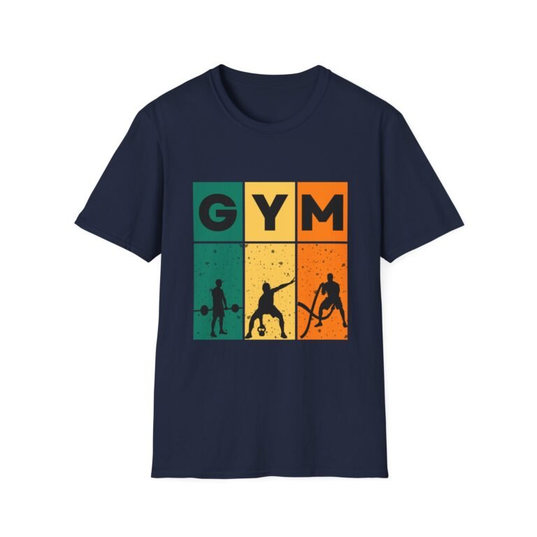 gym retro blocks unisex t‑shirt – vintage fitness workout tee