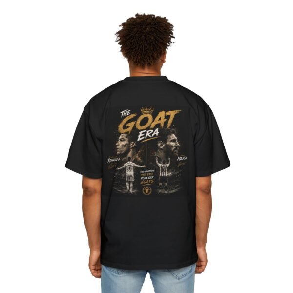 the goat era tee – ronaldo & messi tribute oversized men’s t shirt