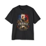 france football rooster men's oversized t shirt