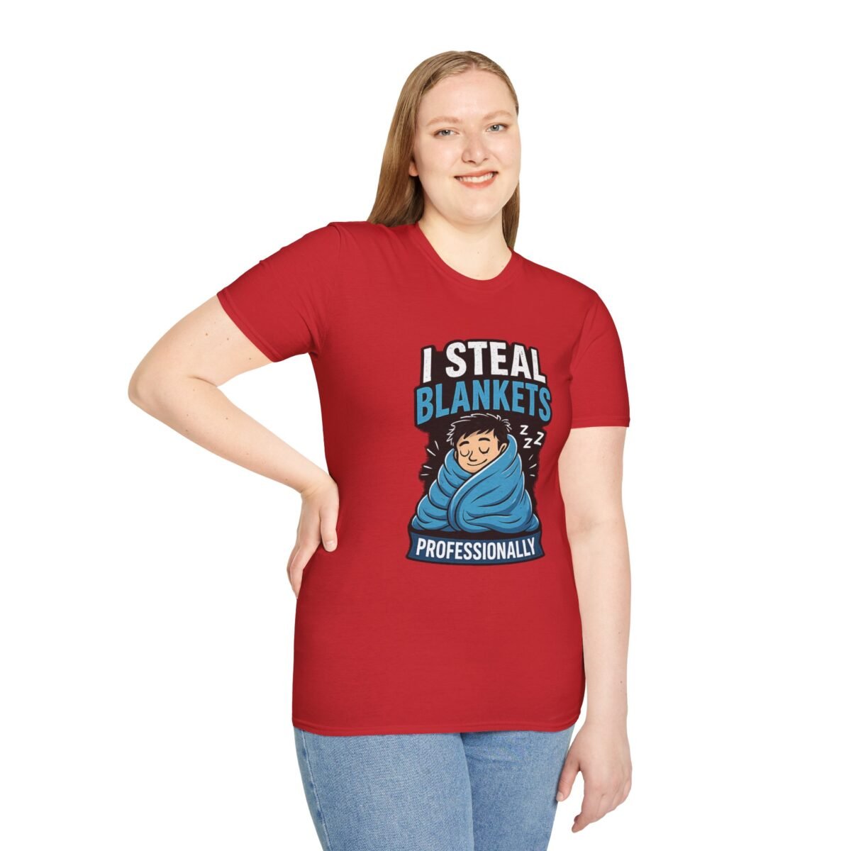 i steal blankets unisex t shirt — funny cozy blanket thief graphic tee