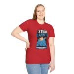 i steal blankets unisex t shirt — funny cozy blanket thief graphic tee