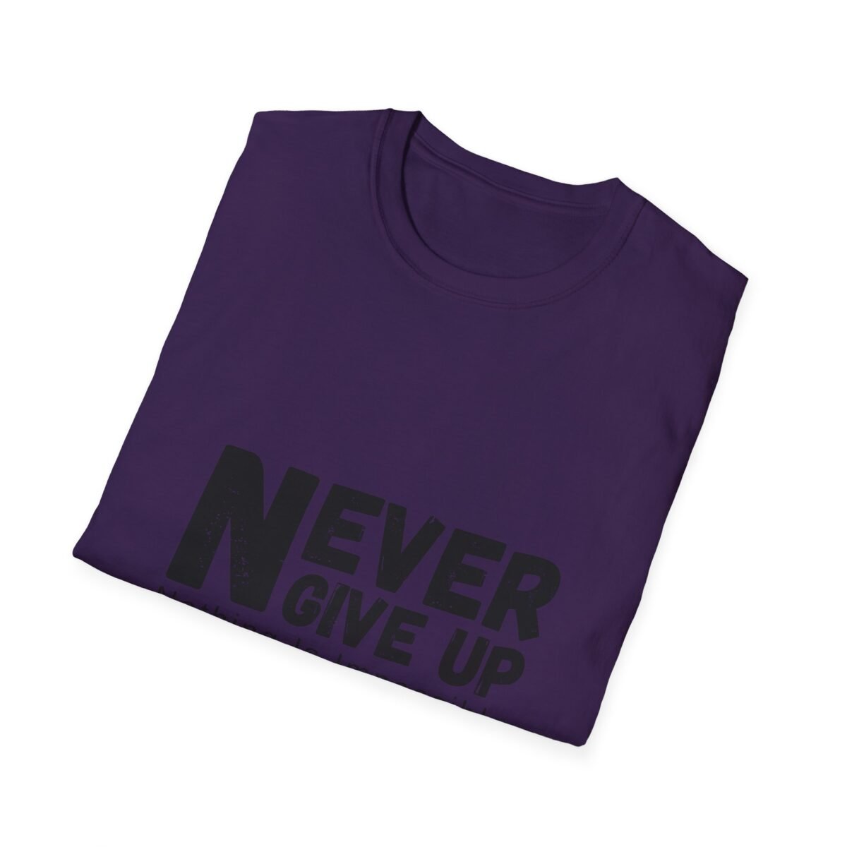 never give up unisex t shirt — inspirational "nothing is impossible" motivational tee