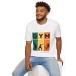 gym retro blocks unisex t‑shirt – vintage fitness workout tee