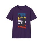 basketball silhouette unisex t shirt — retro block letter dunk design