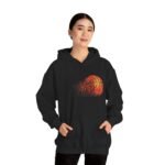 basketball fade unisex hoodie — distressed flying basketball pullover