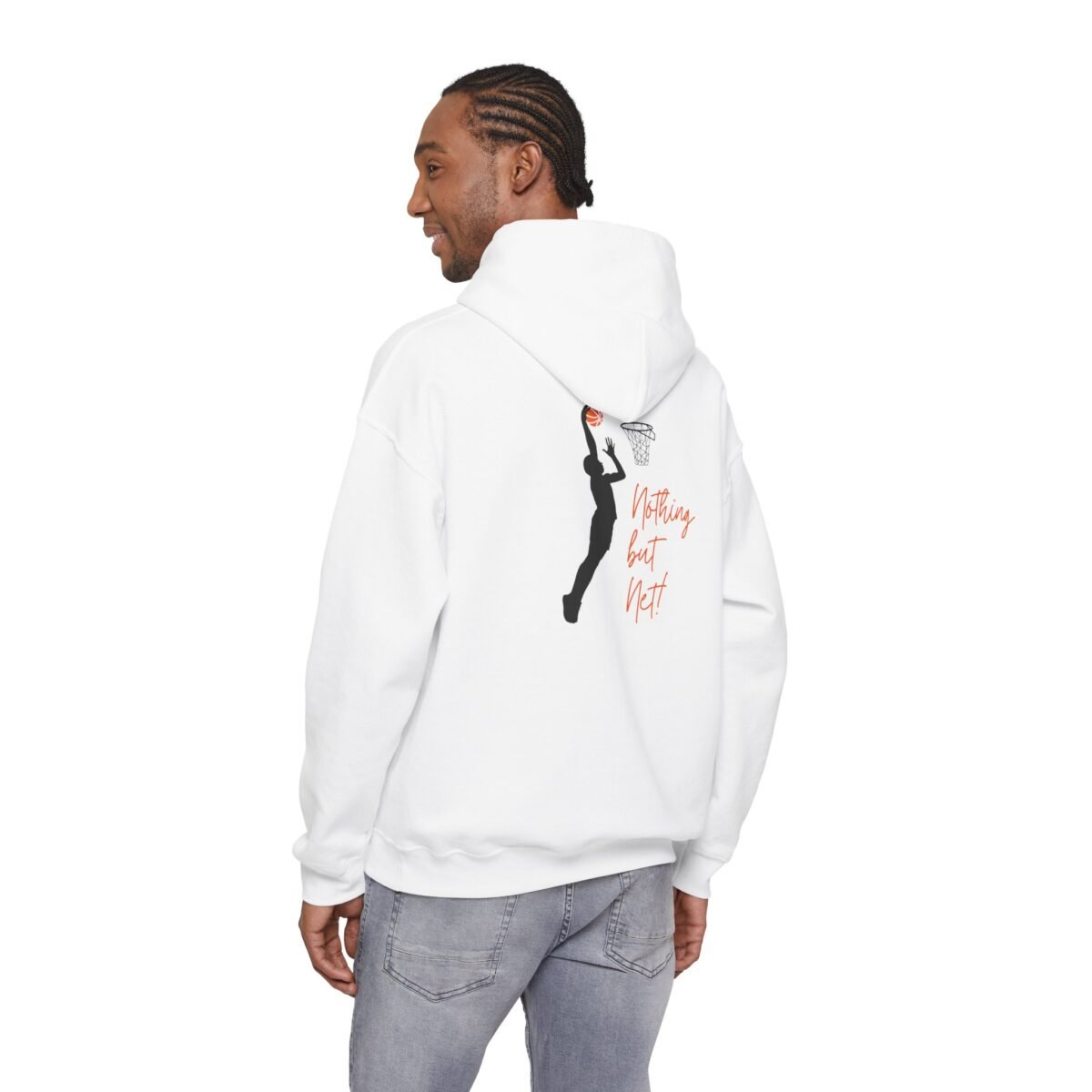 unisex hoodie nothing but net basketball hoop silhouette pullover