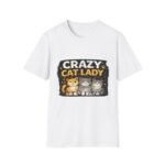 crazy cat lady women t shirt — cute retro cat graphic tee for cat moms