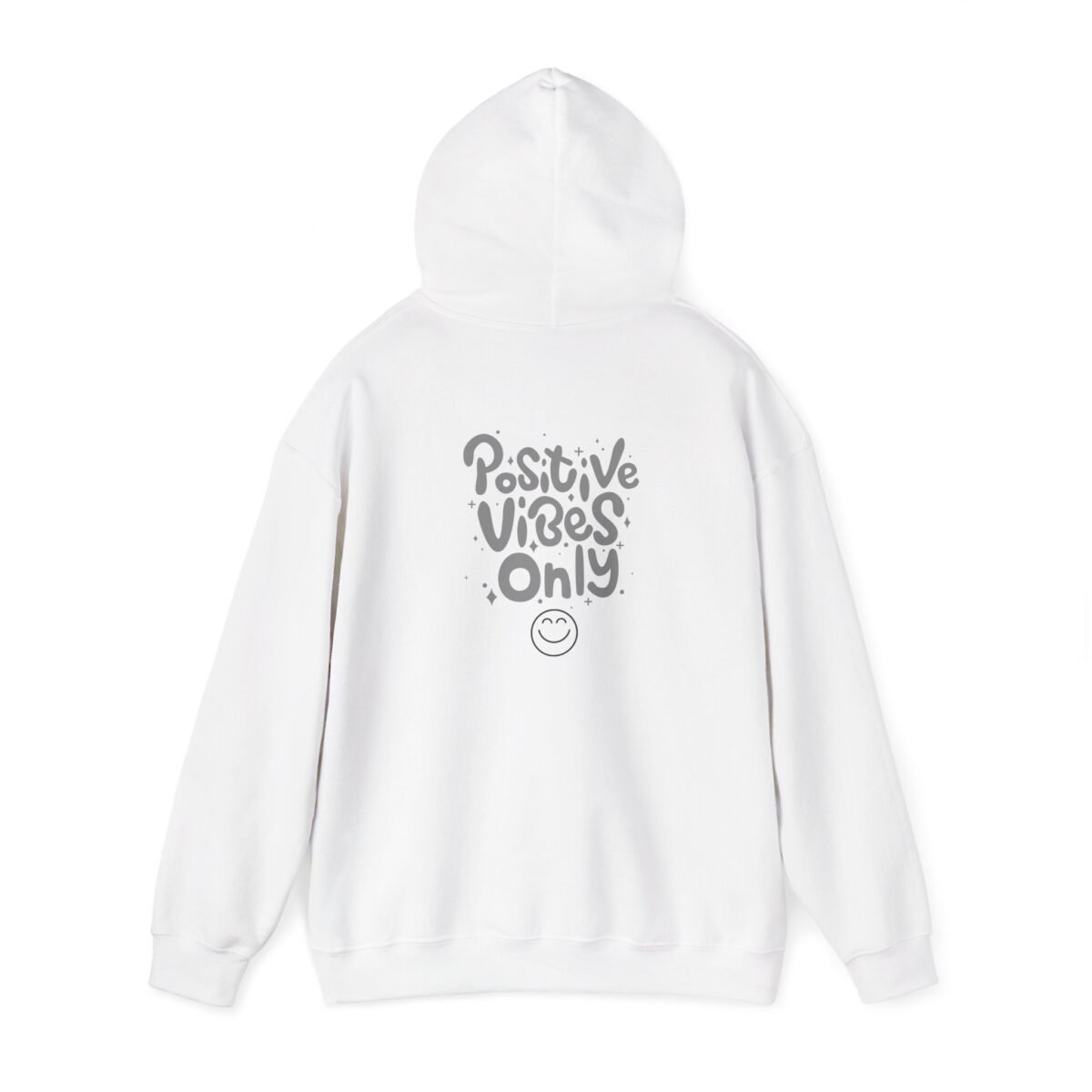 positive vibes only unisex hoodie — retro handlettered graphic smiley sweatshirt