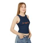coffee heartbeat racer women tank crop top