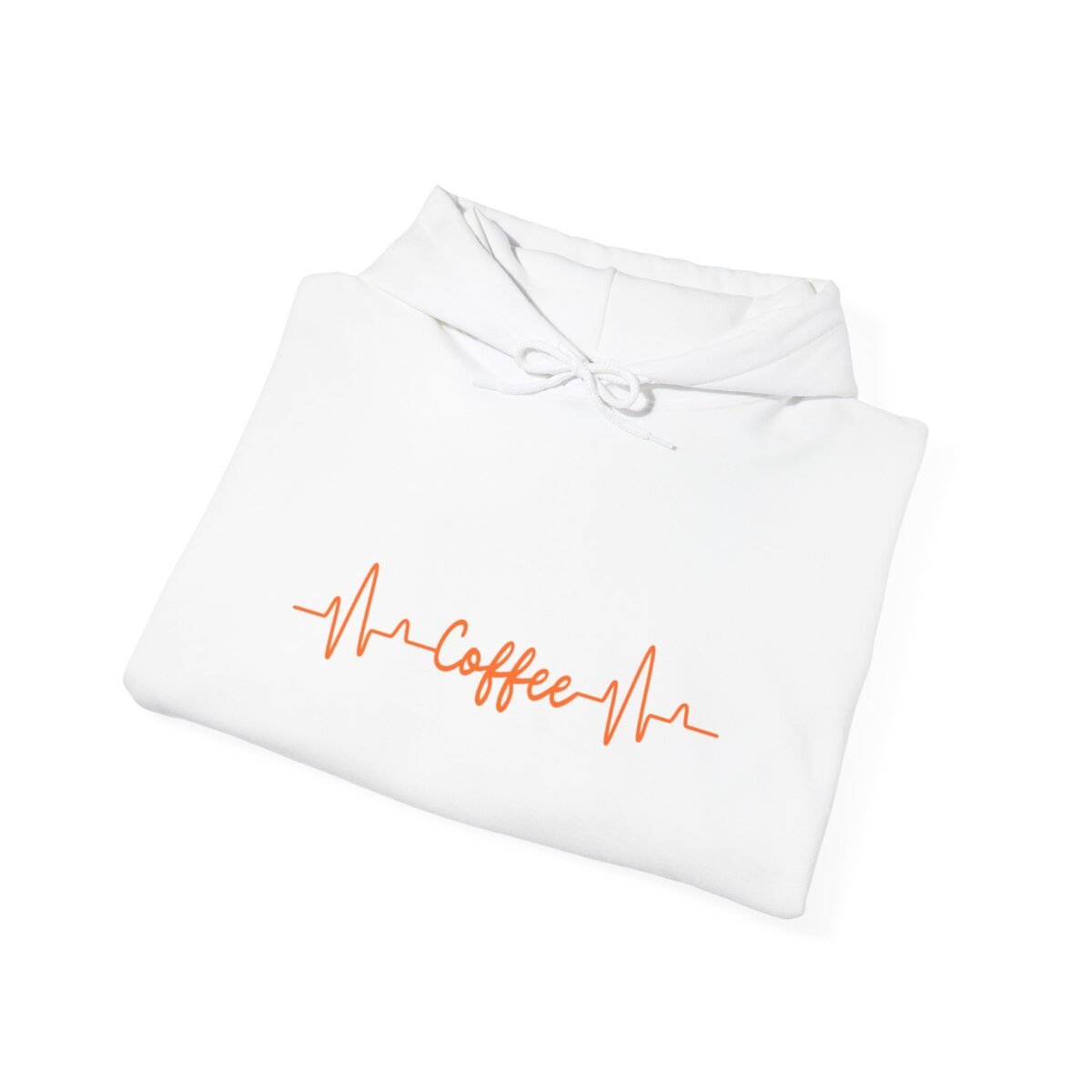 coffee heartbeat unisex hoodie — minimalist coffee ecg pullover