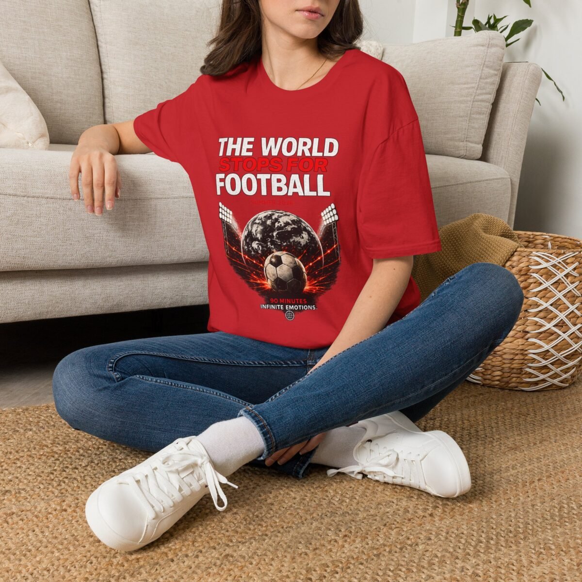 football unisex t shirt — "the world stops for football" summer 2026 fan tee