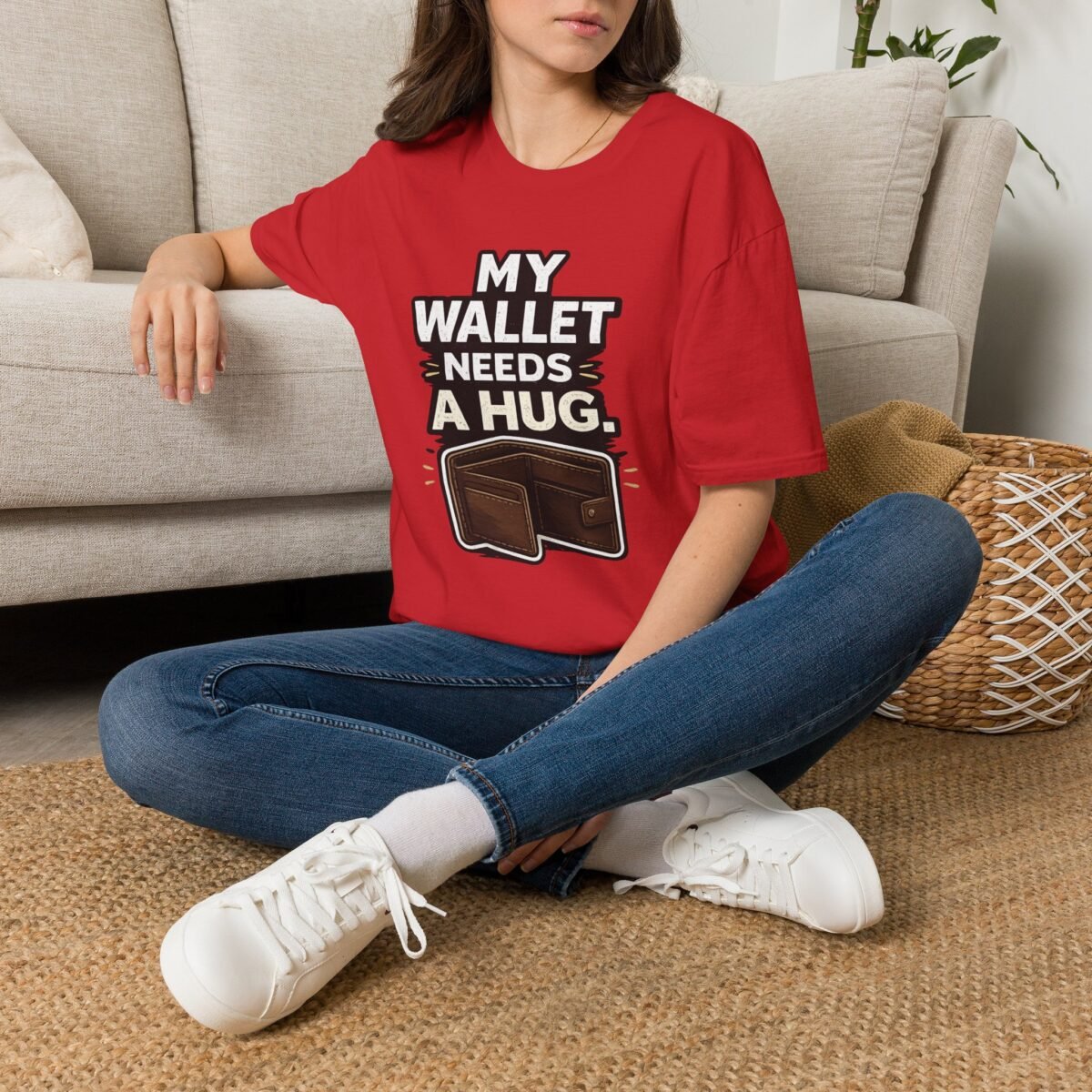 my wallet needs a hug unisex t shirt — funny wallet graphic tee